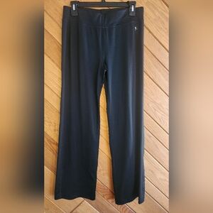 Danskin Now Semi Fitted Dri More Black Soot Medium Wide Leg Athletic Pants